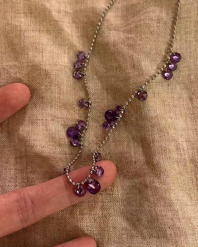 Handamde Shimmering Teardrop Stones – Elegant & Colorful Layering Piece