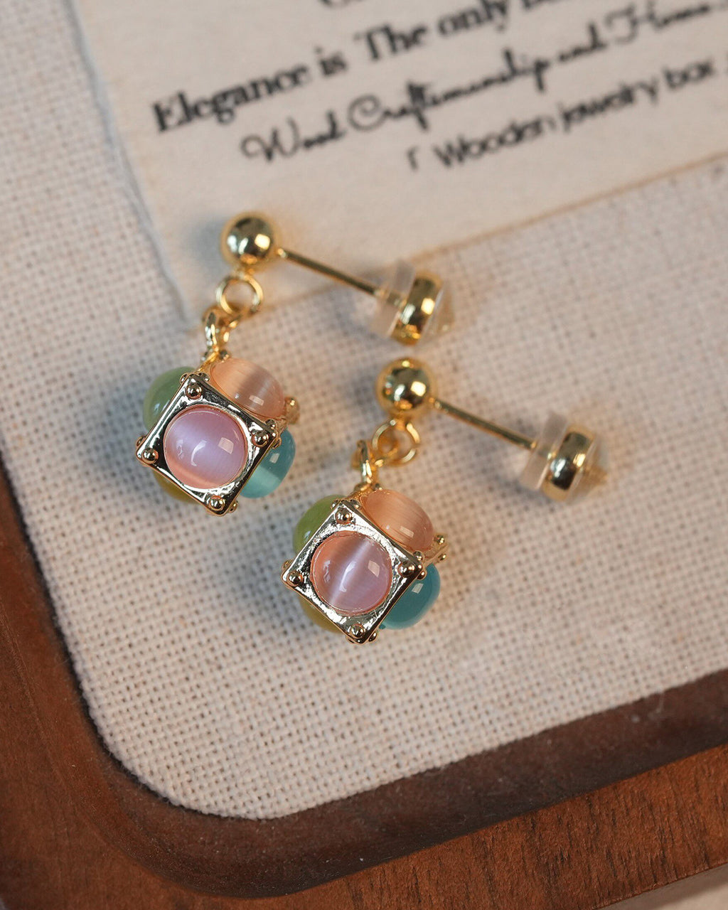 Handmade Natural Stone Jewelry Set – Necklace or Bracelet,ring  color bubble series