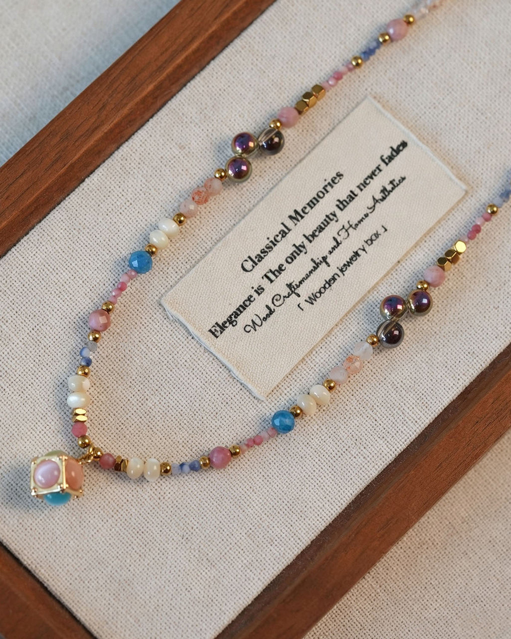 Handmade Natural Stone Jewelry Set – Necklace or Bracelet,ring  color bubble series