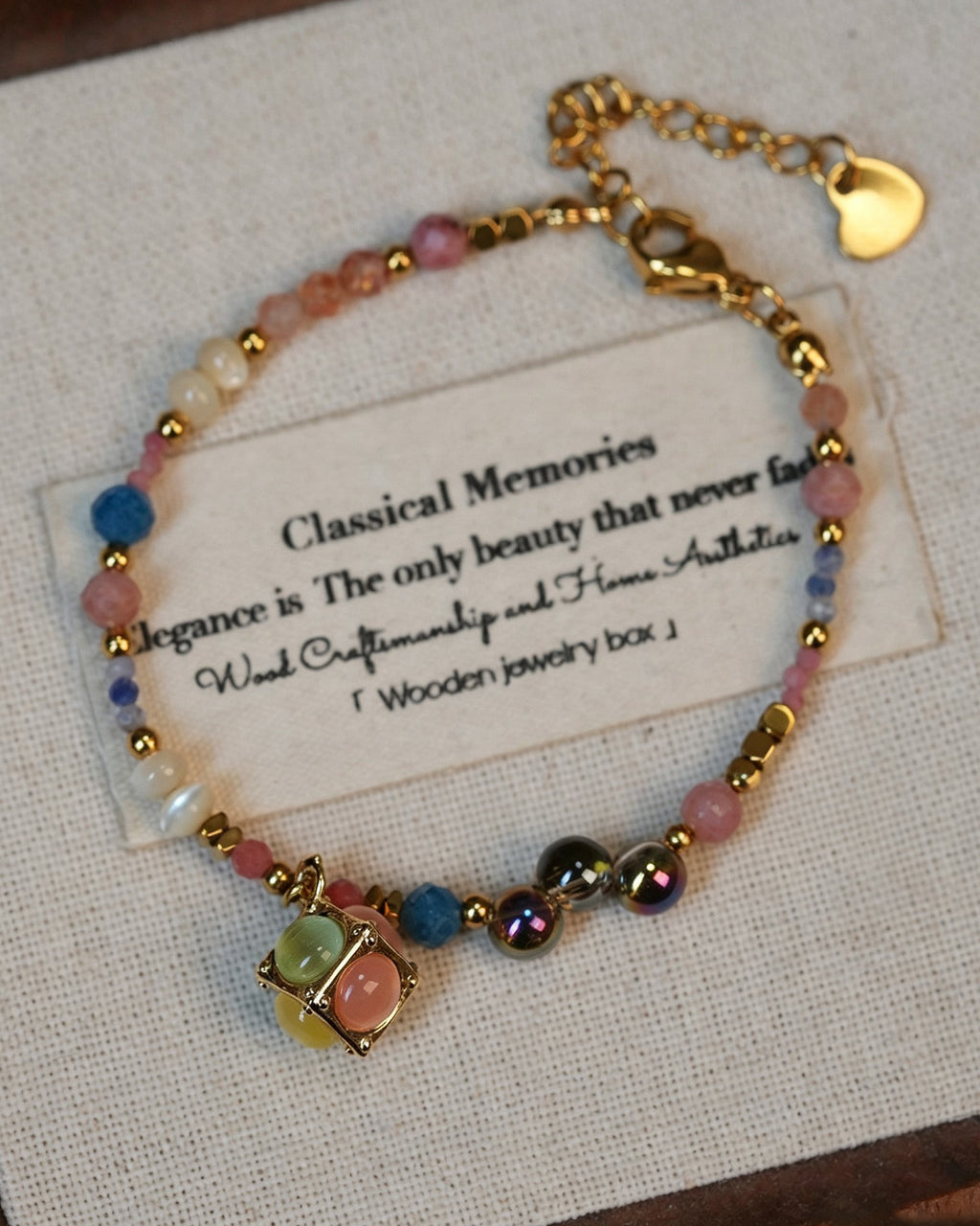 Handmade Natural Stone Jewelry Set – Necklace or Bracelet,ring  color bubble series
