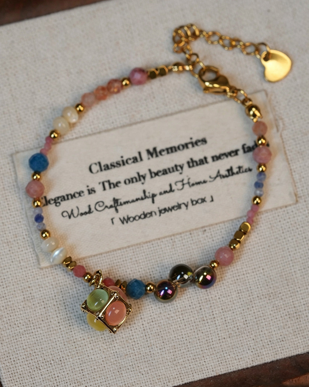 Handmade Natural Stone Jewelry Set – Necklace or Bracelet,ring  color bubble series