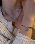 Handmade Natural Stone Jewelry Set – Necklace or Bracelet,ring  color bubble series