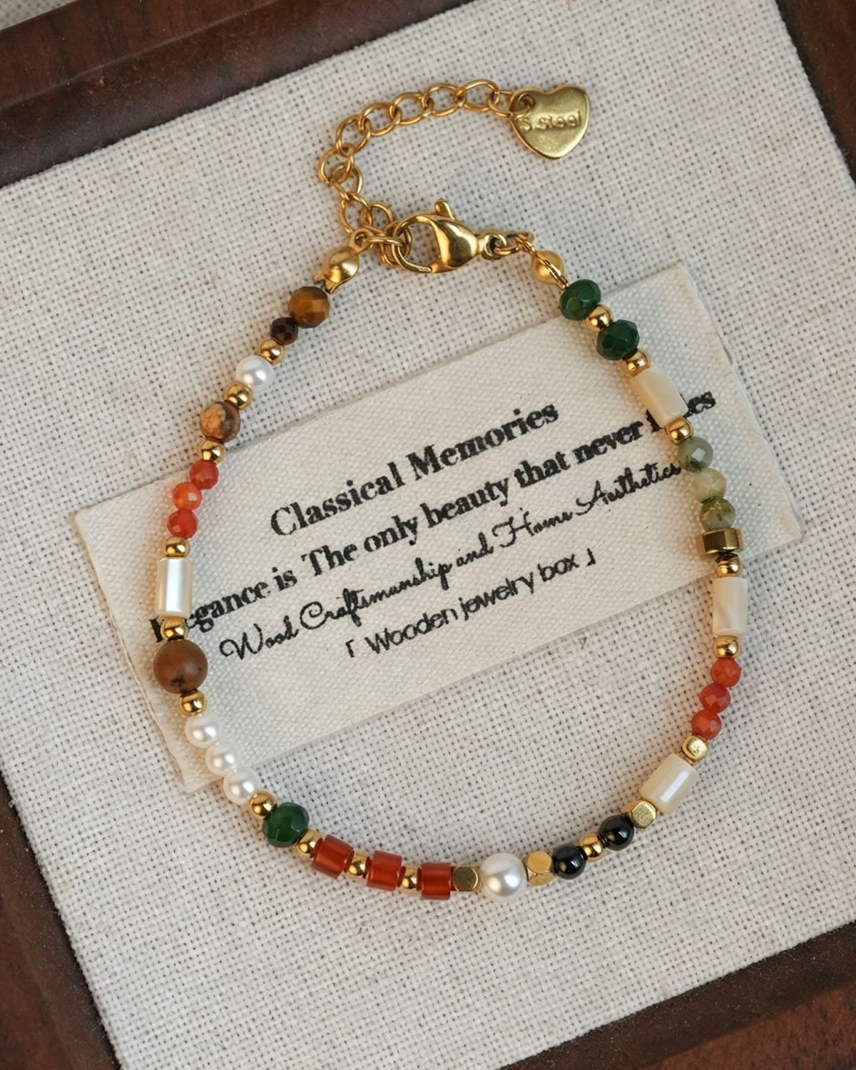 Handmade Natural Stone Jewelry Set – Necklace or Bracelet,ring sun series