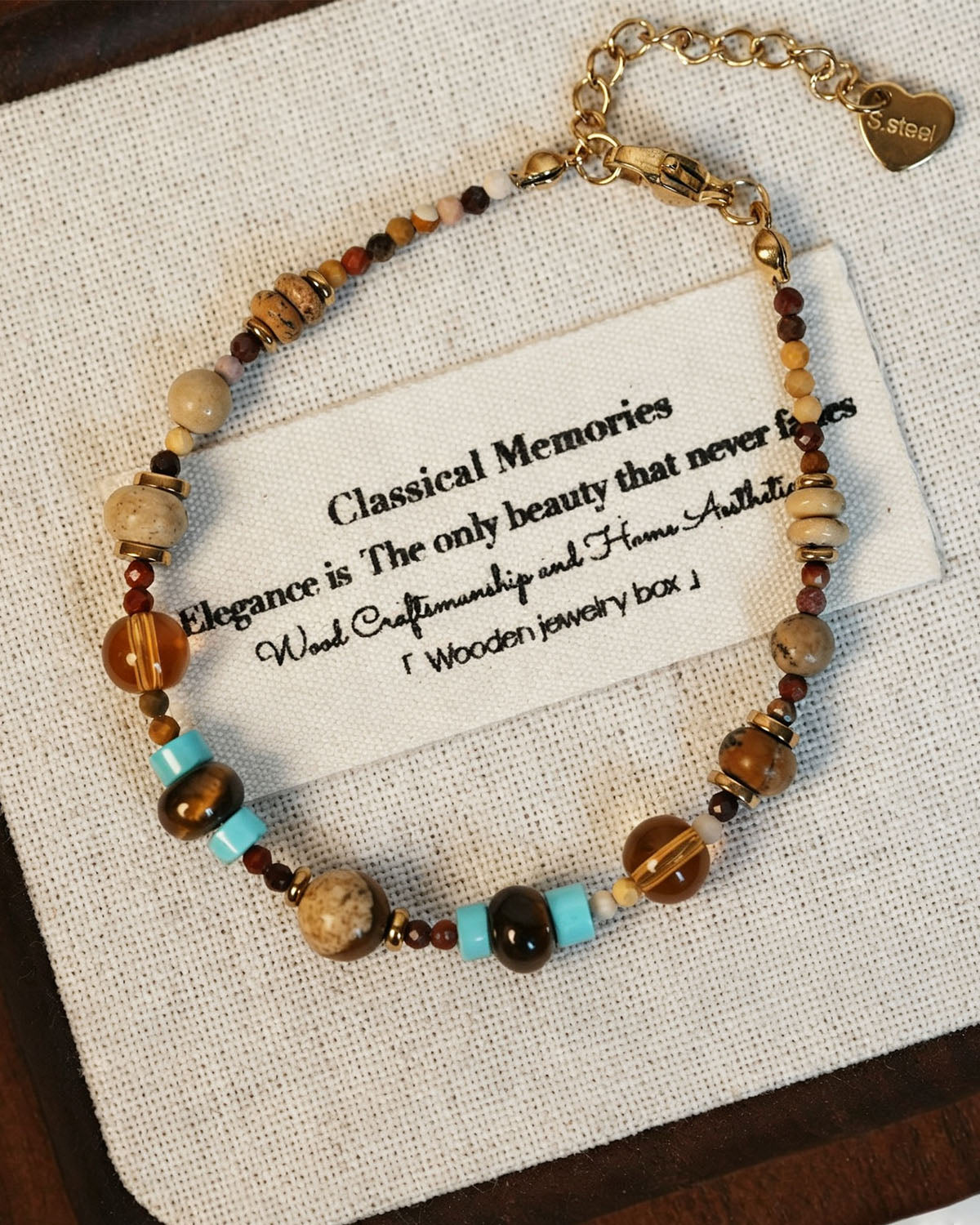 Handmade Natural Stone Jewelry Set – Necklace or Bracelet,ring  color bubble series