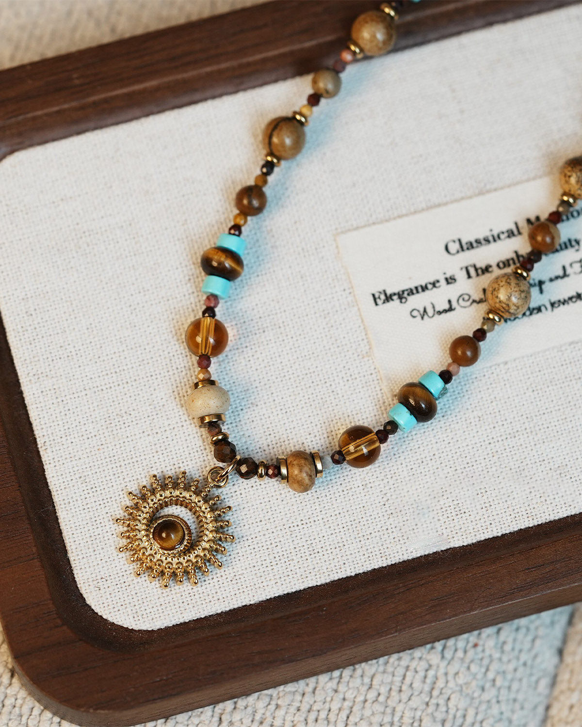 Handmade Natural Stone Jewelry Set – Necklace or Bracelet,ring  color bubble series