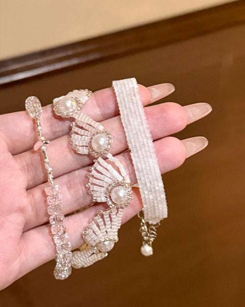 3-Piece Crystal Beaded Bracelet Set