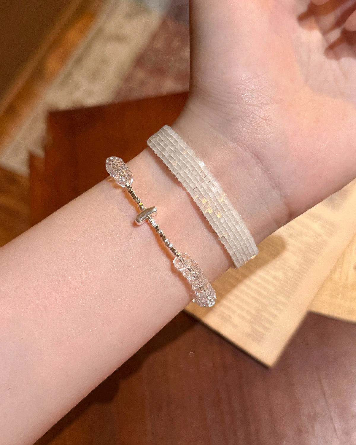 3-Piece Crystal Beaded Bracelet Set