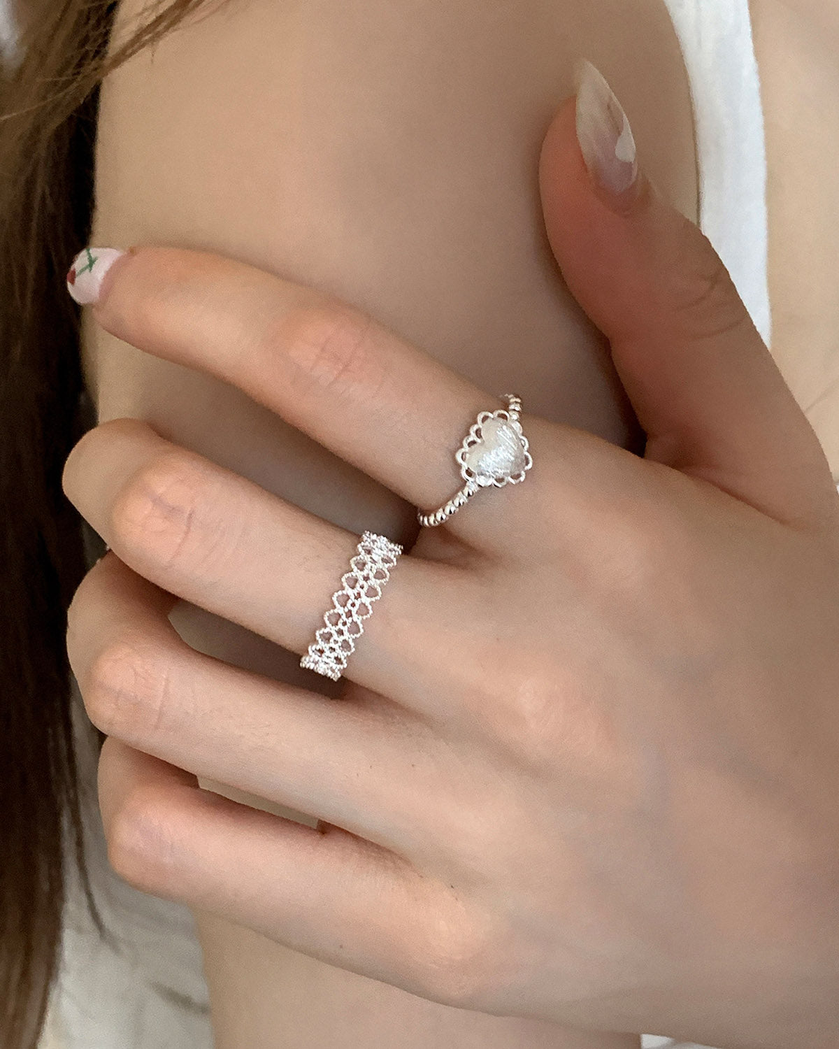 925 Sterling Silver Open Ring – Hollow & Heart Design