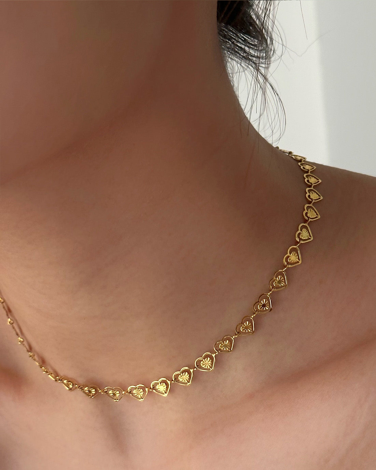 Gold Layered Necklace Set – 3-Piece Vintage Pendant Chain