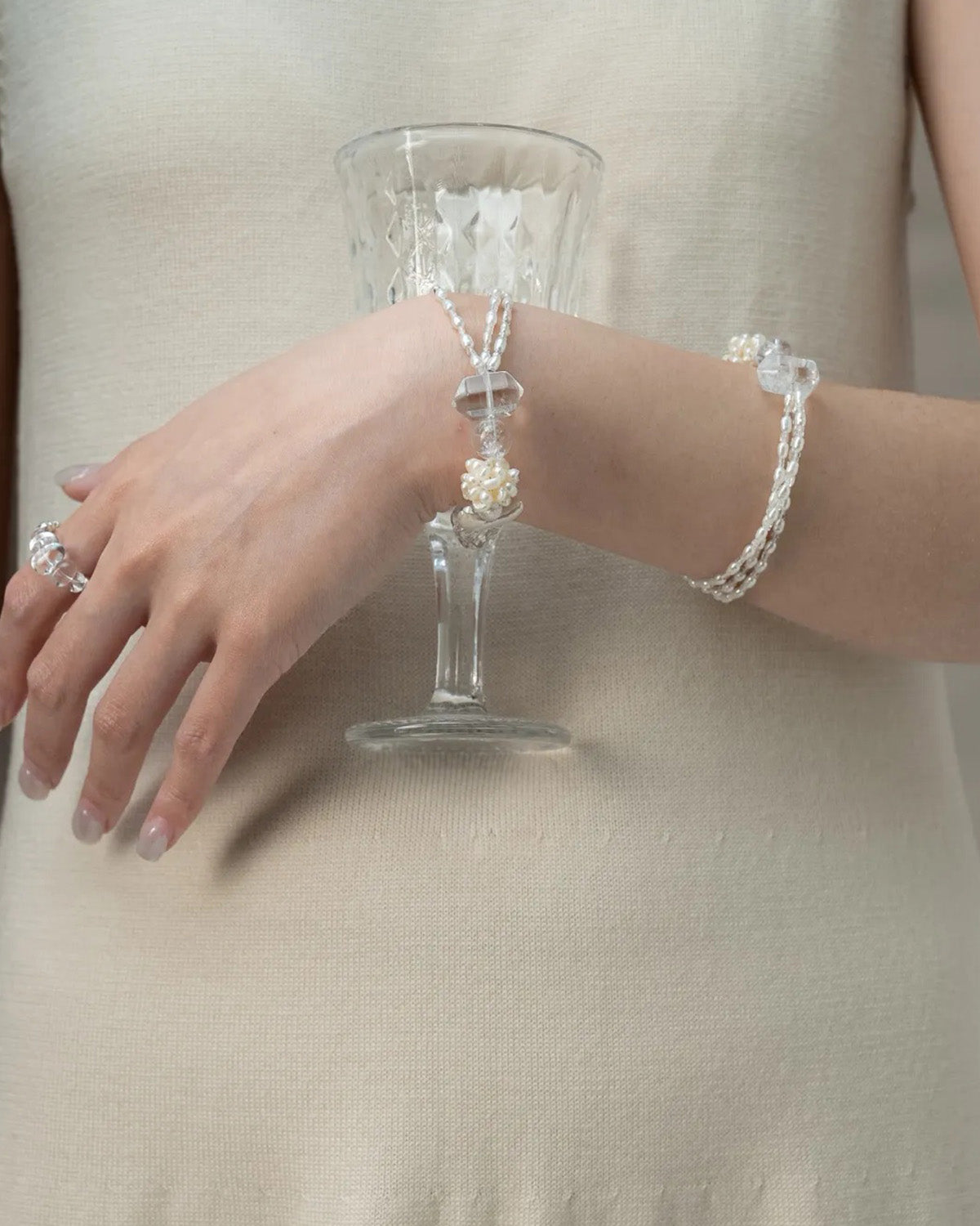 Layered Freshwater Pearl & Baroque Pearl Bracelet