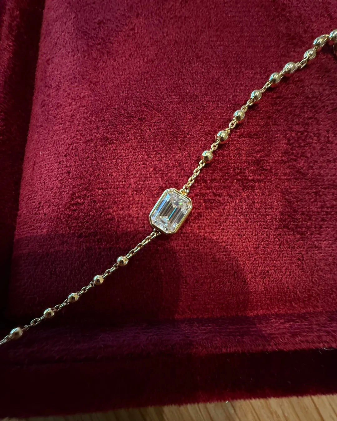18K Gold-Plated Silver Moissanite Bracelet