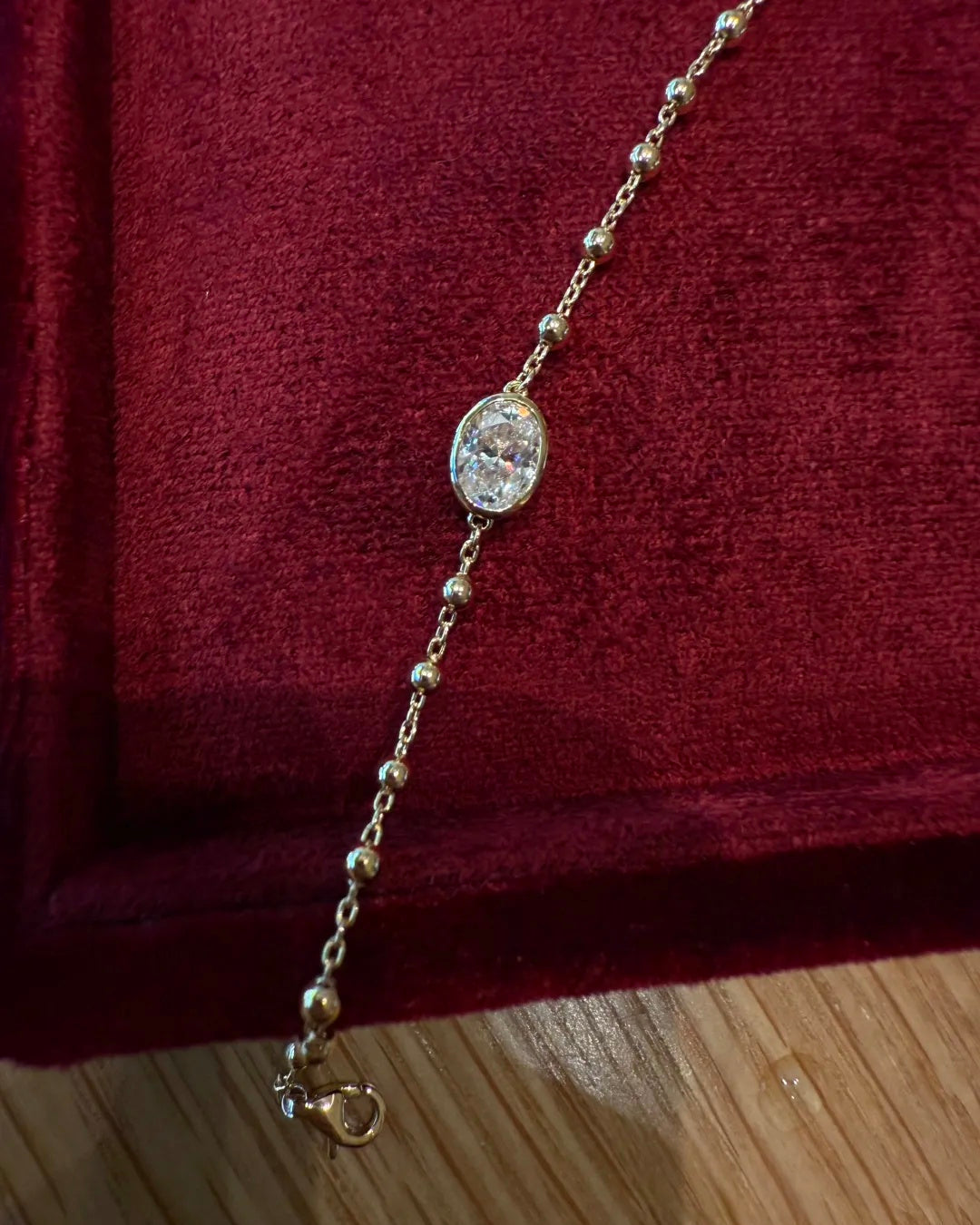 18K Gold-Plated Silver Moissanite Bracelet